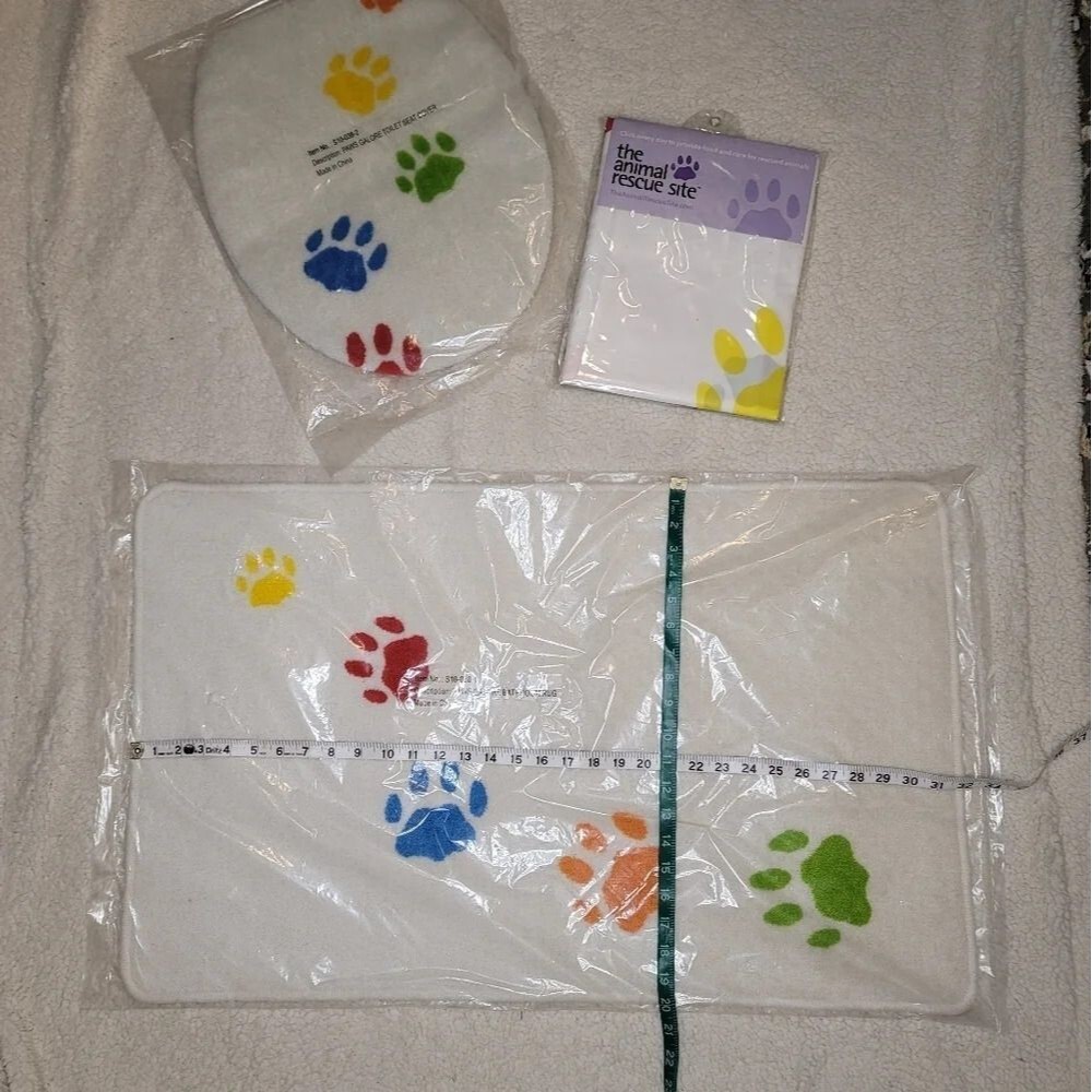 NWTS ~ Animal Rescue Site ~ Paw Print ~ Bath Accessories ~ Brand NEW !!!